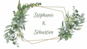 Écran d'accueil personnalisé thème champêtre et olive pour location de photobooth à Juvignac, Montpellier